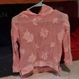 Girls hooded mesh shirt L 10/12